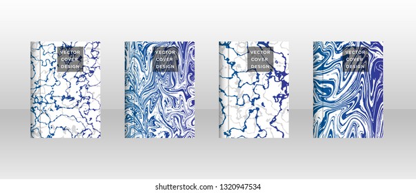 Mixture of acrylic paints. Liquid marble texture. Fluid art. Applicable for design cover, presentation, invitation, flyer, annual report, poster and business card, desing packaging - Vector