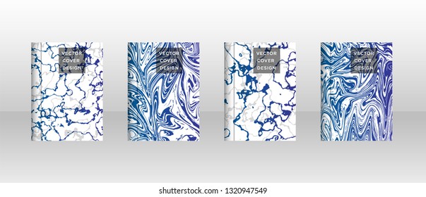 Mixture of acrylic paints. Liquid marble texture. Fluid art. Applicable for design cover, presentation, invitation, flyer, annual report, poster and business card, desing packaging - Vector