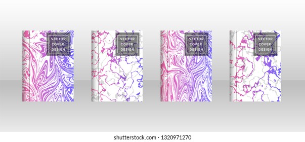 Mixture of acrylic paints. Liquid marble texture. Fluid art. Applicable for design cover, presentation, invitation, flyer, annual report, poster and business card, desing packaging - Vector