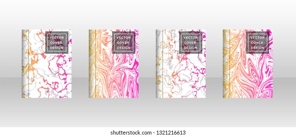Mixture of acrylic paints. Liquid marble texture. Fluid art. Applicable for design cover, presentation, invitation, flyer, annual report, poster and business card, desing packaging - Vector