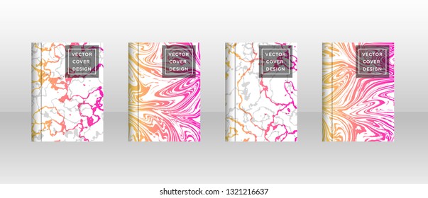 Mixture of acrylic paints. Liquid marble texture. Fluid art. Applicable for design cover, presentation, invitation, flyer, annual report, poster and business card, desing packaging - Vector