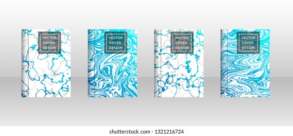 Mixture of acrylic paints. Liquid marble texture. Fluid art. Applicable for design cover, presentation, invitation, flyer, annual report, poster and business card, desing packaging - Vector
