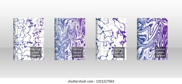 Mixture of acrylic paints. Liquid marble texture. Fluid art. Applicable for design cover, presentation, invitation, flyer, annual report, poster and business card, desing packaging - Vector