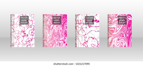 Mixture of acrylic paints. Liquid marble texture. Fluid art. Applicable for design cover, presentation, invitation, flyer, annual report, poster and business card, desing packaging - Vector