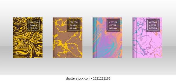 Mixture of acrylic paints. Liquid marble texture. Fluid art. Applicable for design cover, presentation, invitation, flyer, annual report, poster and business card, desing packaging - Vector