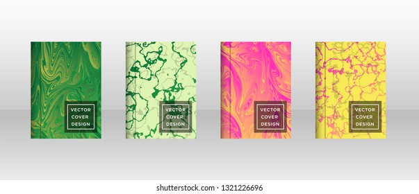 Mixture of acrylic paints. Liquid marble texture. Fluid art. Applicable for design cover, presentation, invitation, flyer, annual report, poster and business card, design packaging - Vector