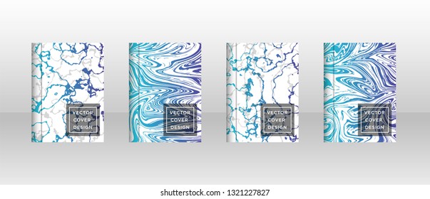 Mixture of acrylic paints. Liquid marble texture. Fluid art. Applicable for design cover, presentation, invitation, flyer, annual report, poster and business card, design packaging - Vector