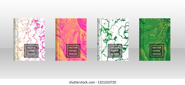 Mixture of acrylic paints. Liquid marble texture. Fluid art. Applicable for design cover, presentation, invitation, flyer, annual report, poster and business card, desing packaging - Vector
