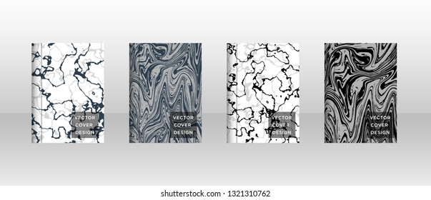 Mixture of acrylic paints. Liquid marble texture. Fluid art. Applicable for design cover, presentation, invitation, flyer, annual report, poster and business card, desing packaging - Vector