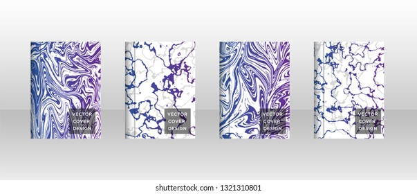 Mixture of acrylic paints. Liquid marble texture. Fluid art. Applicable for design cover, presentation, invitation, flyer, annual report, poster and business card, desing packaging - Vector