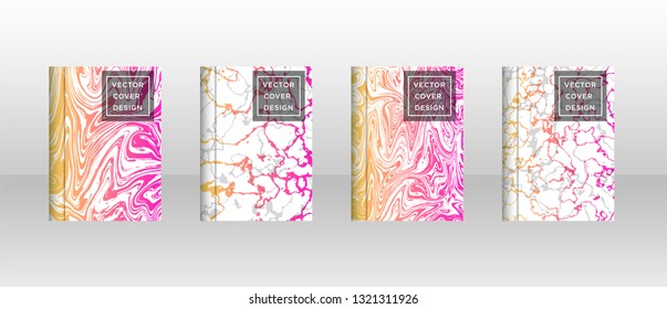 Mixture of acrylic paints. Liquid marble texture. Fluid art. Applicable for design cover, presentation, invitation, flyer, annual report, poster and business card, desing packaging - Vector