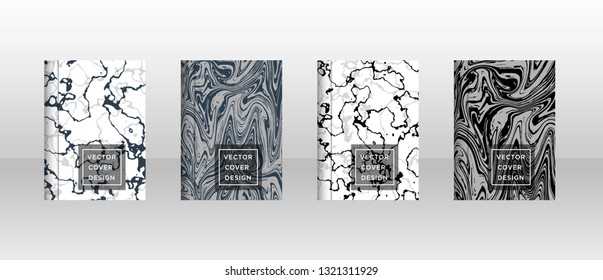 Mixture of acrylic paints. Liquid marble texture. Fluid art. Applicable for design cover, presentation, invitation, flyer, annual report, poster and business card, desing packaging - Vector