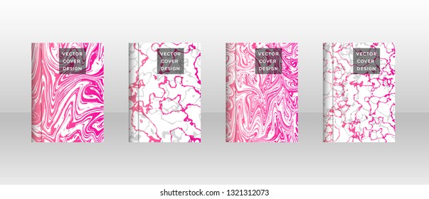 Mixture of acrylic paints. Liquid marble texture. Fluid art. Applicable for design cover, presentation, invitation, flyer, annual report, poster and business card, desing packaging - Vector