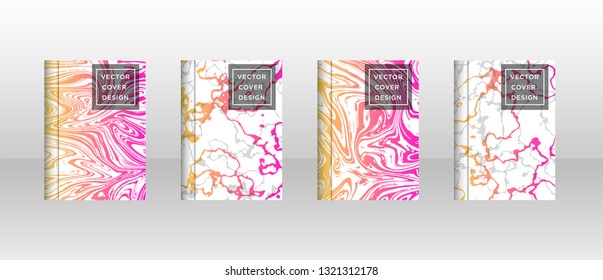 Mixture of acrylic paints. Liquid marble texture. Fluid art. Applicable for design cover, presentation, invitation, flyer, annual report, poster and business card, desing packaging - Vector