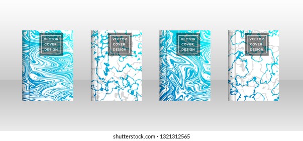 Mixture of acrylic paints. Liquid marble texture. Fluid art. Applicable for design cover, presentation, invitation, flyer, annual report, poster and business card, desing packaging - Vector