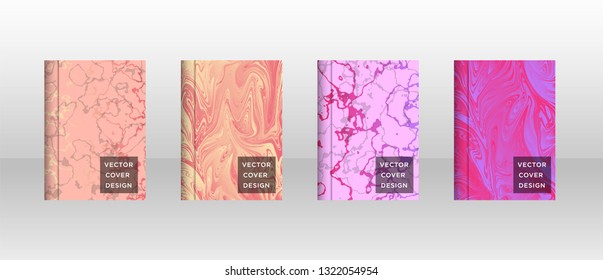 Mixture of acrylic paints. Liquid marble texture. Fluid art. Applicable for design cover, presentation, invitation, flyer, annual report, poster and business card, desing packaging - Vector