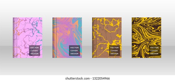Mixture of acrylic paints. Liquid marble texture. Fluid art. Applicable for design cover, presentation, invitation, flyer, annual report, poster and business card, desing packaging - Vector