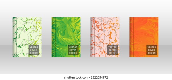 Mixture of acrylic paints. Liquid marble texture. Fluid art. Applicable for design cover, presentation, invitation, flyer, annual report, poster and business card, desing packaging - Vector