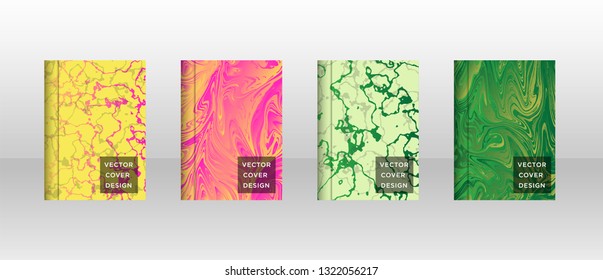 Mixture of acrylic paints. Liquid marble texture. Fluid art. Applicable for design cover, presentation, invitation, flyer, annual report, poster and business card, desing packaging - Vector