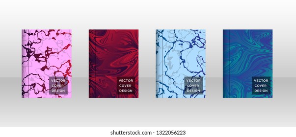 Mixture of acrylic paints. Liquid marble texture. Fluid art. Applicable for design cover, presentation, invitation, flyer, annual report, poster and business card, desing packaging - Vector