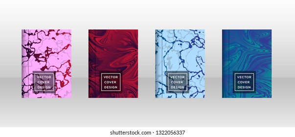 Mixture of acrylic paints. Liquid marble texture. Fluid art. Applicable for design cover, presentation, invitation, flyer, annual report, poster and business card, desing packaging - Vector