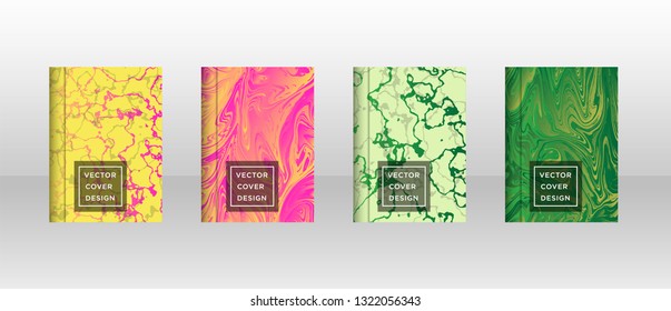 Mixture of acrylic paints. Liquid marble texture. Fluid art. Applicable for design cover, presentation, invitation, flyer, annual report, poster and business card, desing packaging - Vector