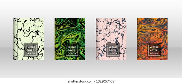 Mixture of acrylic paints. Liquid marble texture. Fluid art. Applicable for design cover, presentation, invitation, flyer, annual report, poster and business card, desing packaging - Vector