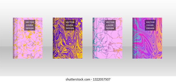 Mixture of acrylic paints. Liquid marble texture. Fluid art. Applicable for design cover, presentation, invitation, flyer, annual report, poster and business card, desing packaging - Vector