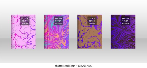 Mixture of acrylic paints. Liquid marble texture. Fluid art. Applicable for design cover, presentation, invitation, flyer, annual report, poster and business card, desing packaging - Vector