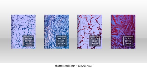 Mixture of acrylic paints. Liquid marble texture. Fluid art. Applicable for design cover, presentation, invitation, flyer, annual report, poster and business card, desing packaging - Vector