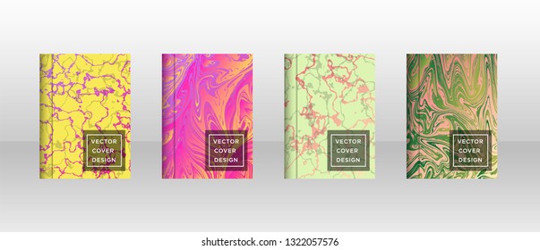 Mixture of acrylic paints. Liquid marble texture. Fluid art. Applicable for design cover, presentation, invitation, flyer, annual report, poster and business card, desing packaging - Vector