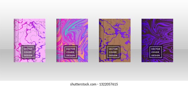 Mixture of acrylic paints. Liquid marble texture. Fluid art. Applicable for design cover, presentation, invitation, flyer, annual report, poster and business card, desing packaging - Vector