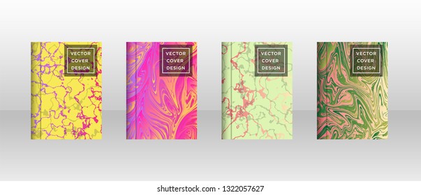 Mixture of acrylic paints. Liquid marble texture. Fluid art. Applicable for design cover, presentation, invitation, flyer, annual report, poster and business card, desing packaging - Vector