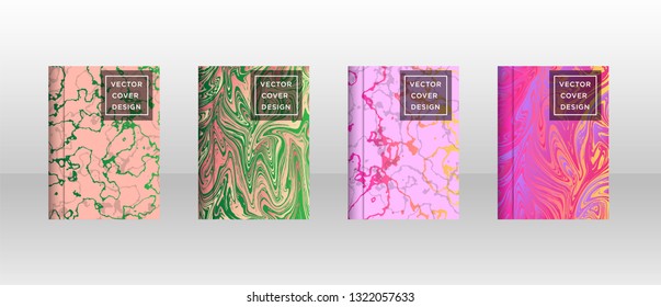 Mixture of acrylic paints. Liquid marble texture. Fluid art. Applicable for design cover, presentation, invitation, flyer, annual report, poster and business card, desing packaging - Vector