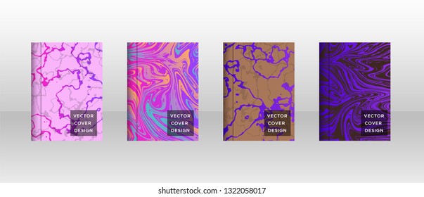 Mixture of acrylic paints. Liquid marble texture. Fluid art. Applicable for design cover, presentation, invitation, flyer, annual report, poster and business card, desing packaging - Vector