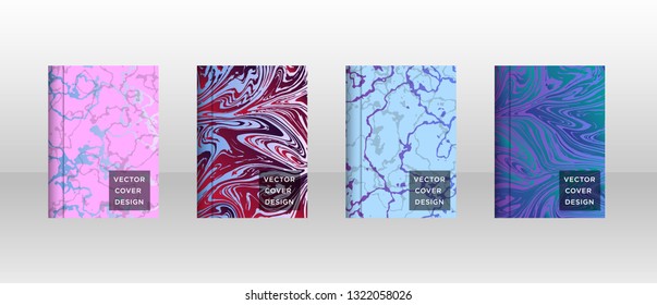 Mixture of acrylic paints. Liquid marble texture. Fluid art. Applicable for design cover, presentation, invitation, flyer, annual report, poster and business card, desing packaging - Vector