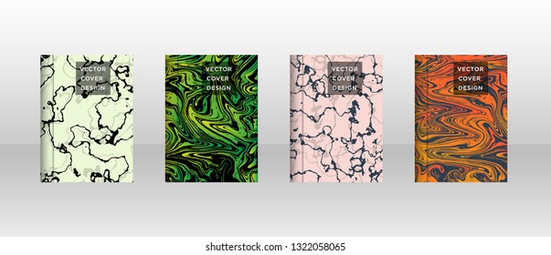 Mixture of acrylic paints. Liquid marble texture. Fluid art. Applicable for design cover, presentation, invitation, flyer, annual report, poster and business card, desing packaging - Vector