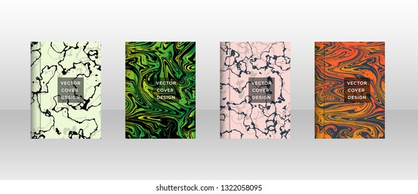 Mixture of acrylic paints. Liquid marble texture. Fluid art. Applicable for design cover, presentation, invitation, flyer, annual report, poster and business card, desing packaging - Vector