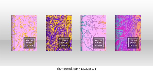 Mixture of acrylic paints. Liquid marble texture. Fluid art. Applicable for design cover, presentation, invitation, flyer, annual report, poster and business card, desing packaging - Vector