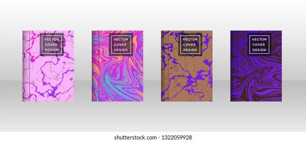 Mixture of acrylic paints. Liquid marble texture. Fluid art. Applicable for design cover, presentation, invitation, flyer, annual report, poster and business card, desing packaging - Vector