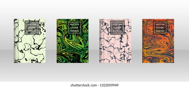 Mixture of acrylic paints. Liquid marble texture. Fluid art. Applicable for design cover, presentation, invitation, flyer, annual report, poster and business card, desing packaging - Vector