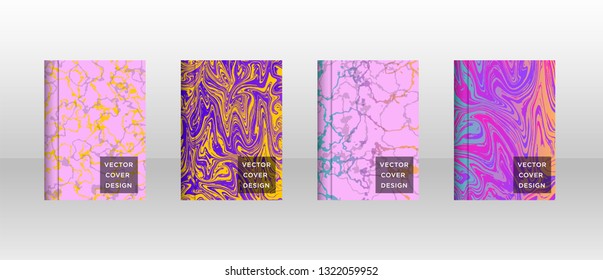 Mixture of acrylic paints. Liquid marble texture. Fluid art. Applicable for design cover, presentation, invitation, flyer, annual report, poster and business card, desing packaging - Vector