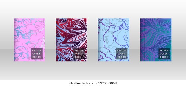 Mixture of acrylic paints. Liquid marble texture. Fluid art. Applicable for design cover, presentation, invitation, flyer, annual report, poster and business card, desing packaging - Vector