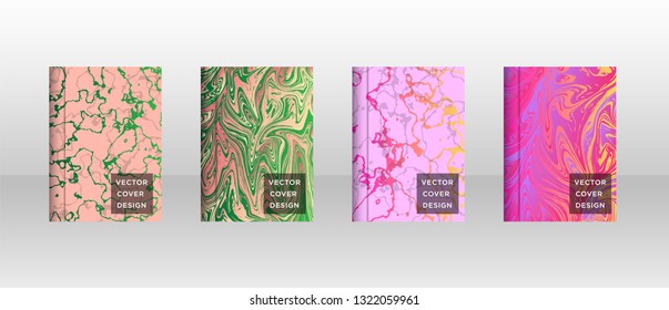 Mixture of acrylic paints. Liquid marble texture. Fluid art. Applicable for design cover, presentation, invitation, flyer, annual report, poster and business card, desing packaging - Vector