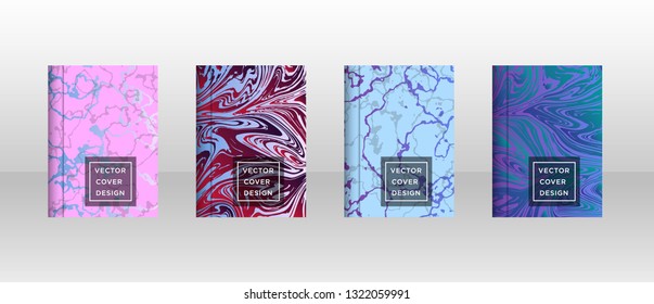 Mixture of acrylic paints. Liquid marble texture. Fluid art. Applicable for design cover, presentation, invitation, flyer, annual report, poster and business card, desing packaging - Vector