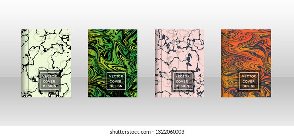 Mixture of acrylic paints. Liquid marble texture. Fluid art. Applicable for design cover, presentation, invitation, flyer, annual report, poster and business card, desing packaging - Vector