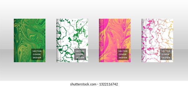 Mixture of acrylic paints. Liquid marble texture. Fluid art. Applicable for design cover, presentation, invitation, flyer, annual report, poster and business card, desing packaging - Vector