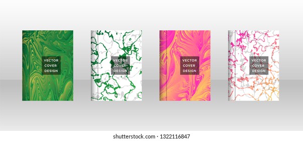 Mixture of acrylic paints. Liquid marble texture. Fluid art. Applicable for design cover, presentation, invitation, flyer, annual report, poster and business card, desing packaging - Vector