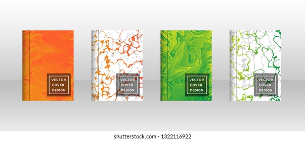 Mixture of acrylic paints. Liquid marble texture. Fluid art. Applicable for design cover, presentation, invitation, flyer, annual report, poster and business card, desing packaging - Vector