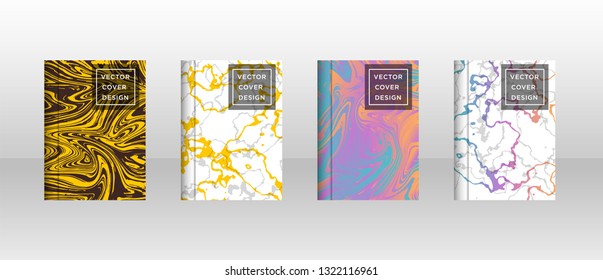 Mixture of acrylic paints. Liquid marble texture. Fluid art. Applicable for design cover, presentation, invitation, flyer, annual report, poster and business card, desing packaging - Vector